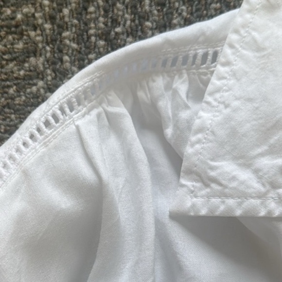 Anthropologie Cloth & Stone White Button-Up Blouse - Picture 6 of 8